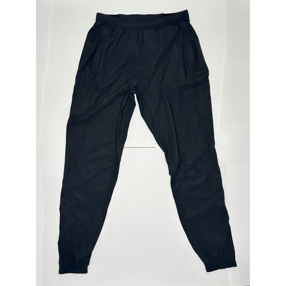 Lululemon Surge Jogger Mens Small Black Pants Ankle Zippers Running Athleisure - Picture 1 of 6
